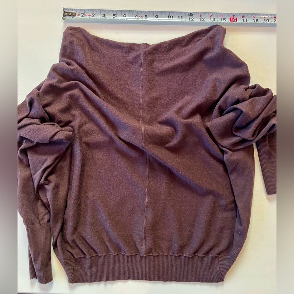 All Saints NWOT Elgar Cowl Sweater Burgundy - Picture 7 of 11